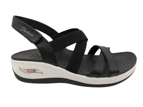 Sandalia Mujer Skechers 163387 Negro