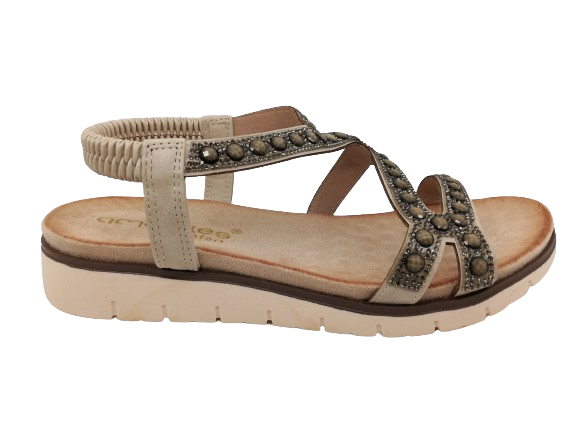 Sandalia Mujer Amarpies 26668 Beige