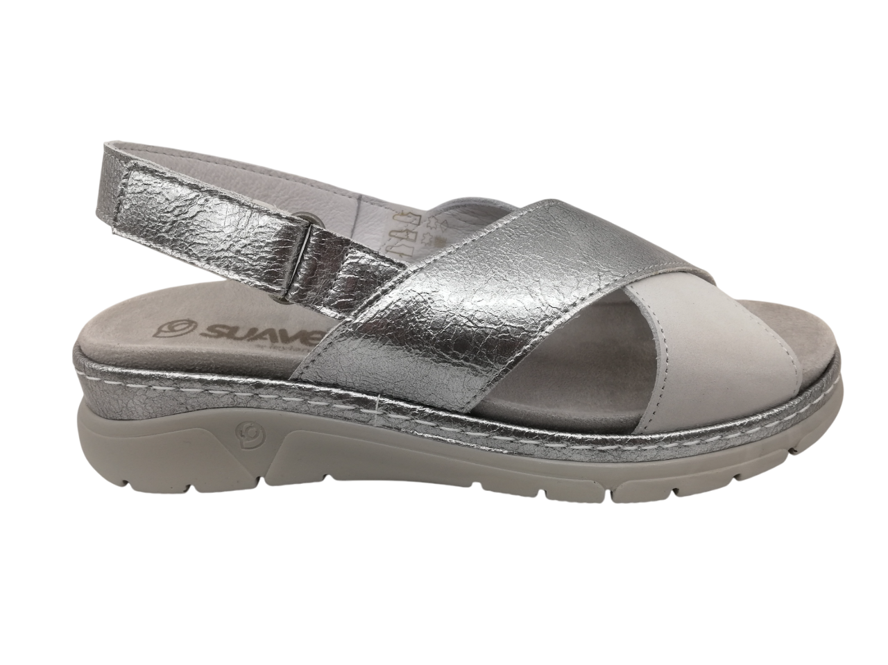 Sandalia Mujer Suave 3355 Plata