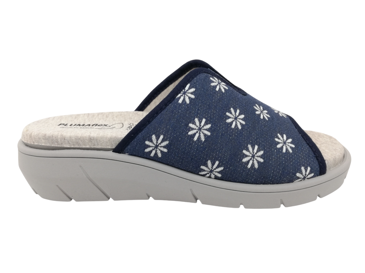 Zapatilla Casa Mujer Pluma Flex 14506 Azul Marino