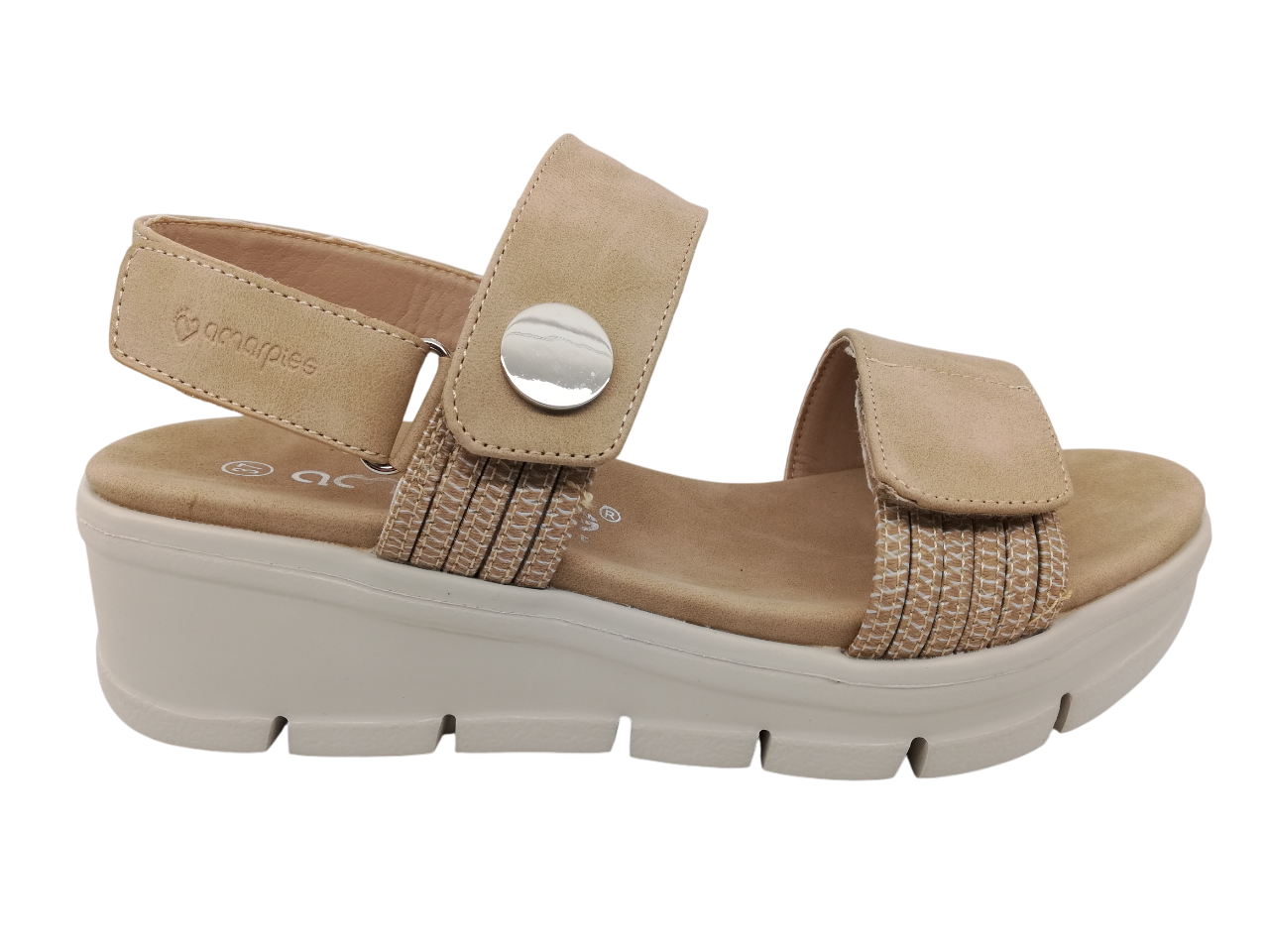 Sandalia Mujer Amarpies 23505 Beige