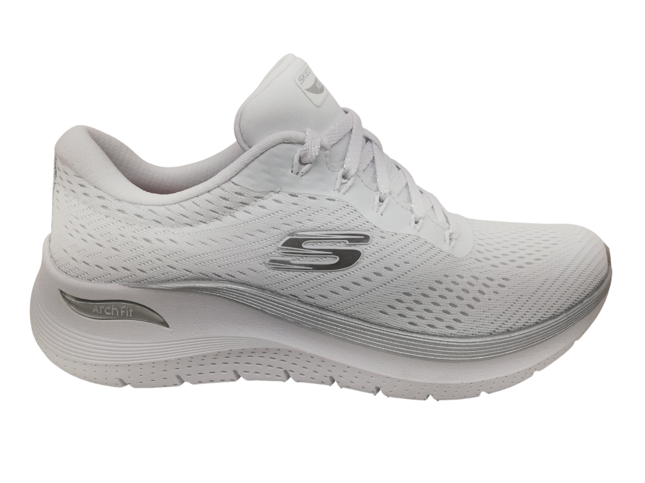 Deportivo Mujer Skechers 150067 Blanco-Plata