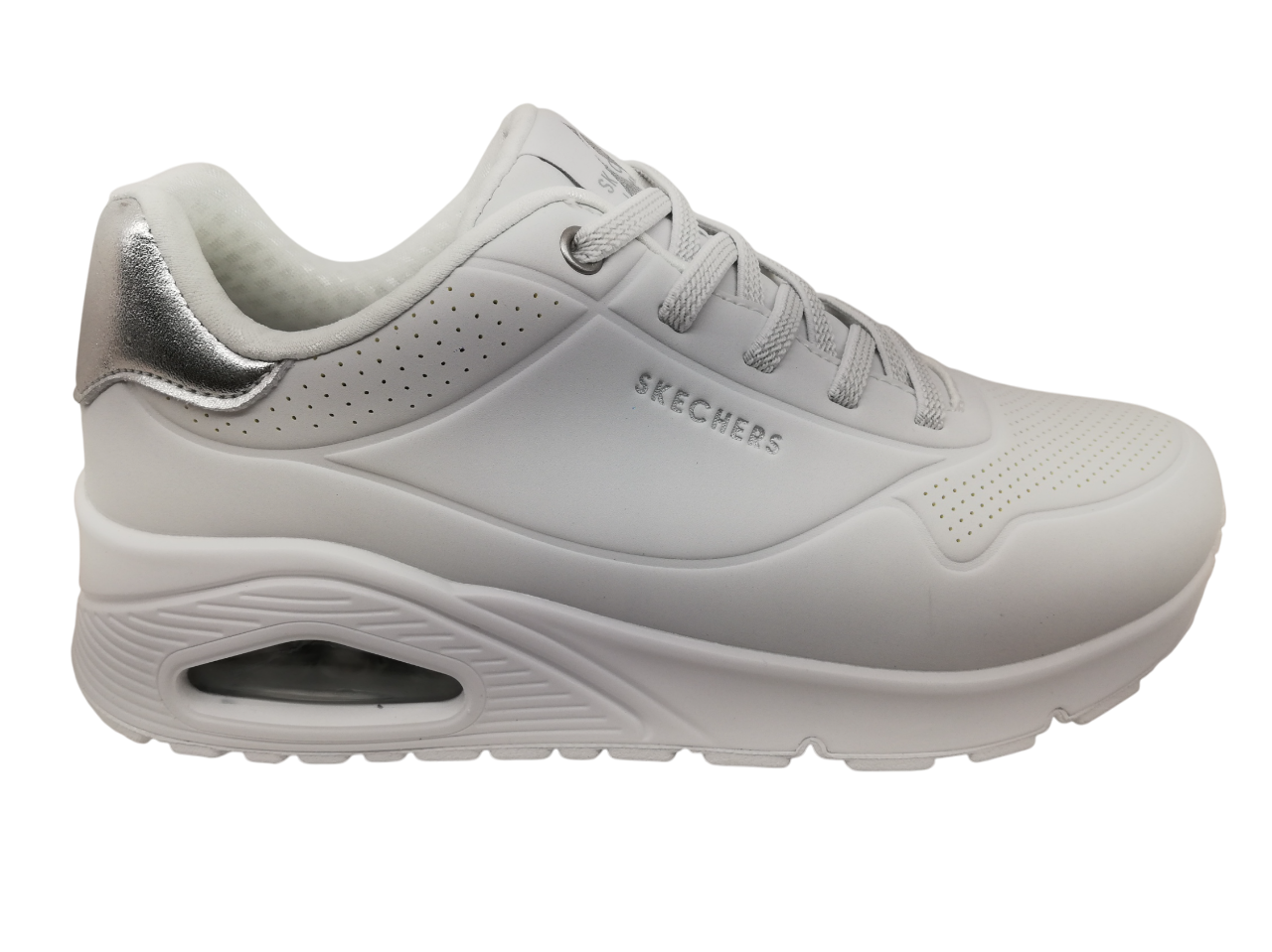 Deportivo Mujer Skechers 155196 Blanco-Plata