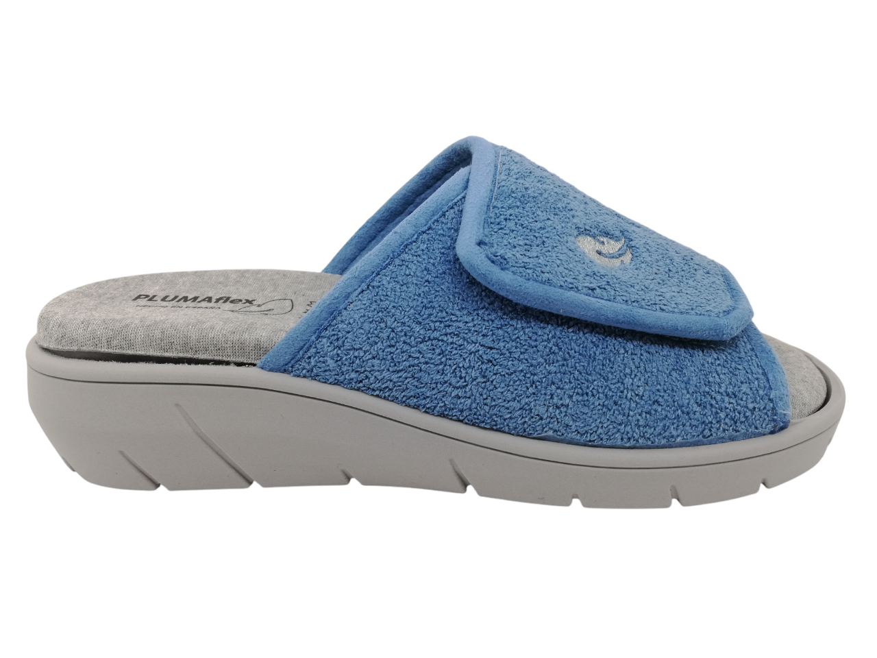 Zapatilla Casa Mujer Pluma Flex 14511 Celeste