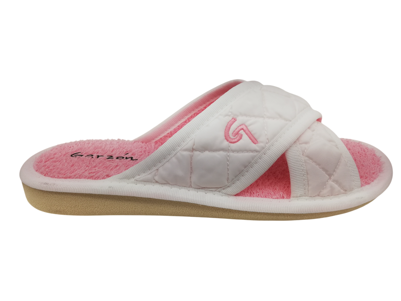 Zapatilla Casa Mujer Garzón P726.391 Blanco-Rosa