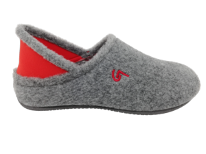 Zapatilla Casa Mujer Garzón 15651.279 Gris-Rojo