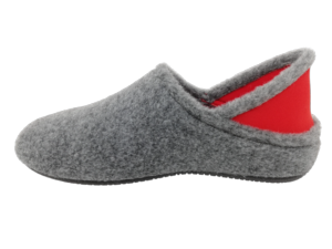 Zapatilla Casa Mujer Garzón 15651.279 Gris-Rojo - Ítem1