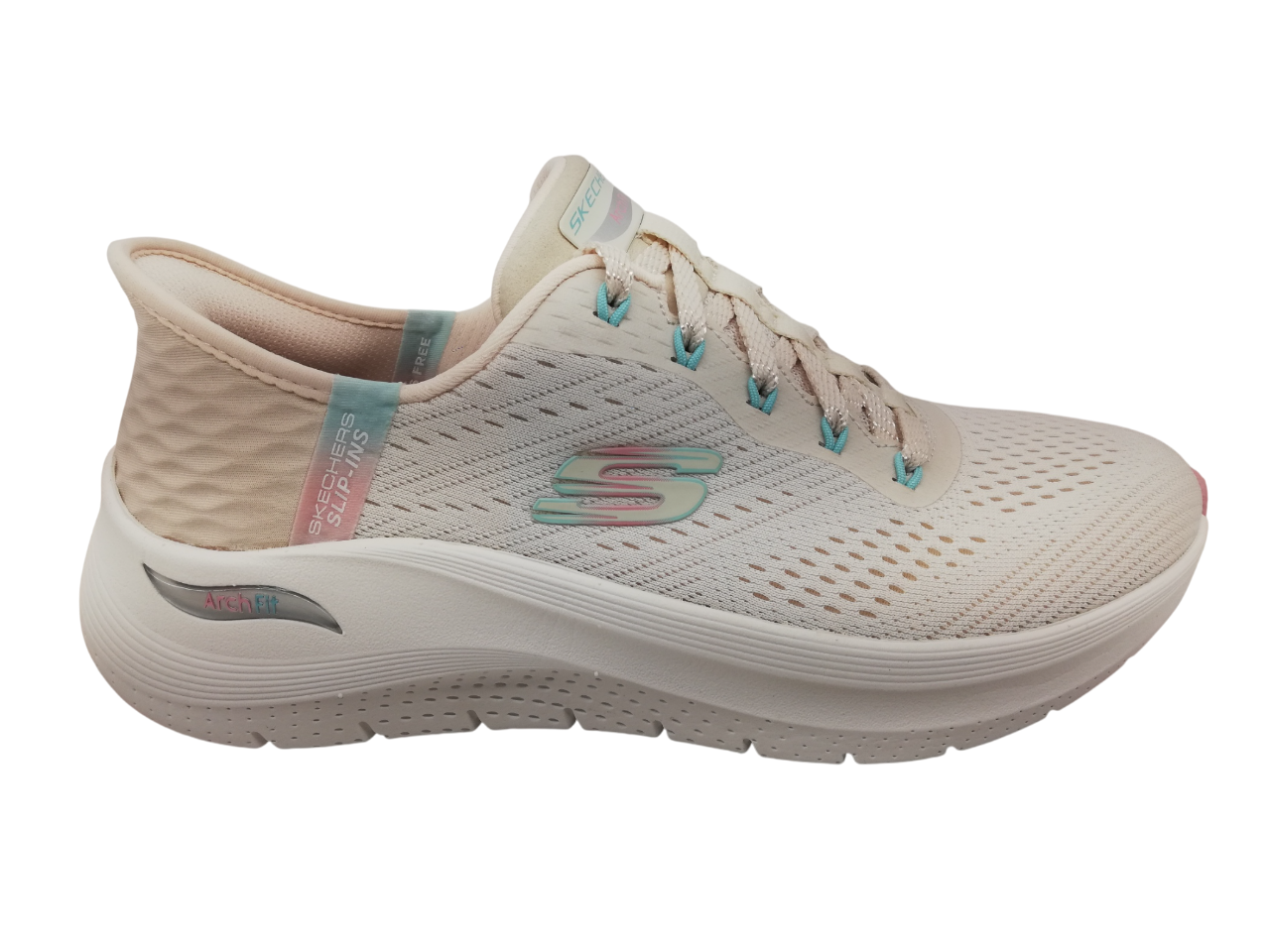 Deportivo Slip-Ins Arch-Fit Mujer Skeche 150066 Natural