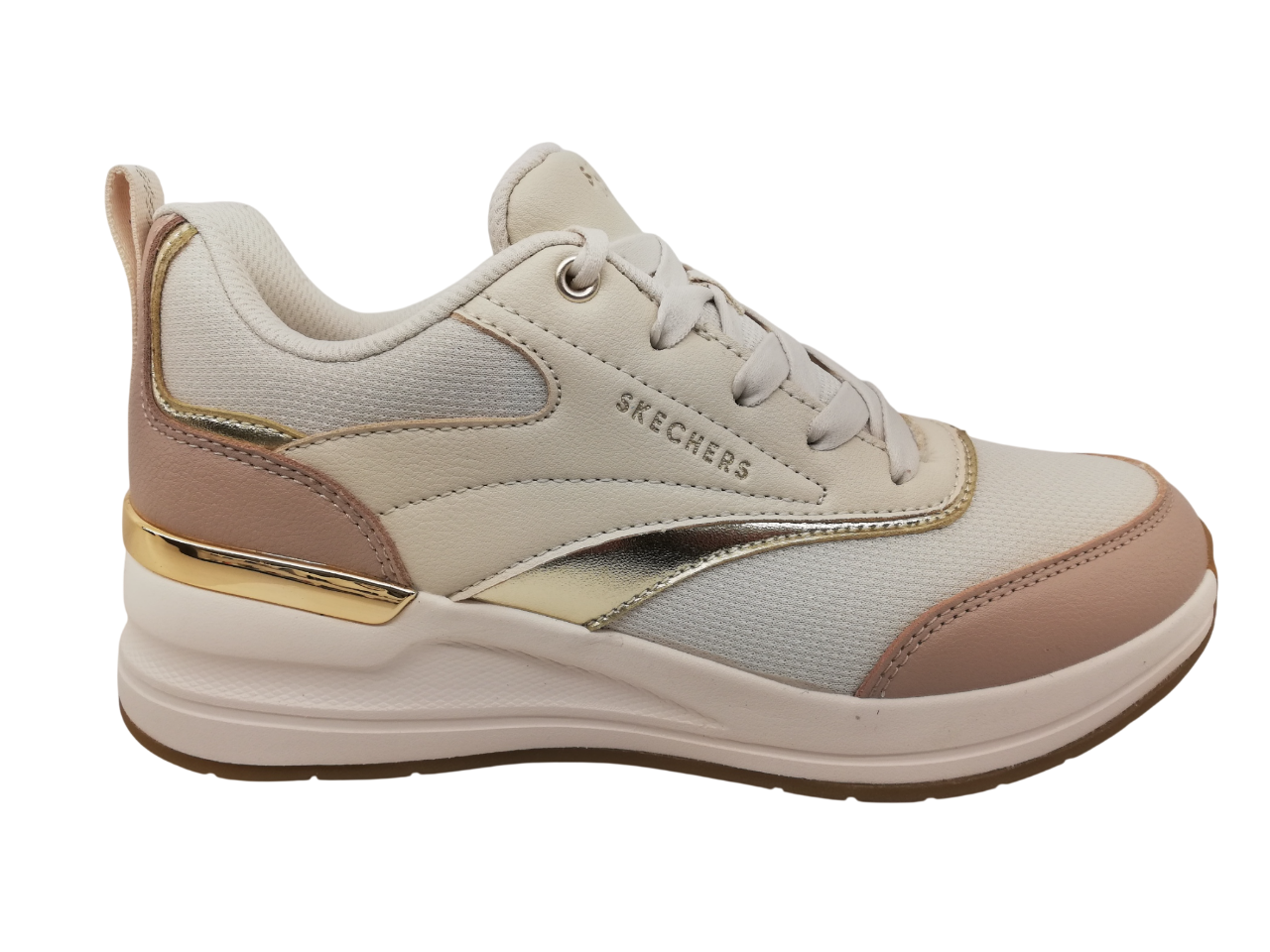 Deportivo Casual Mujer Skechers 177342 Natural-Oro