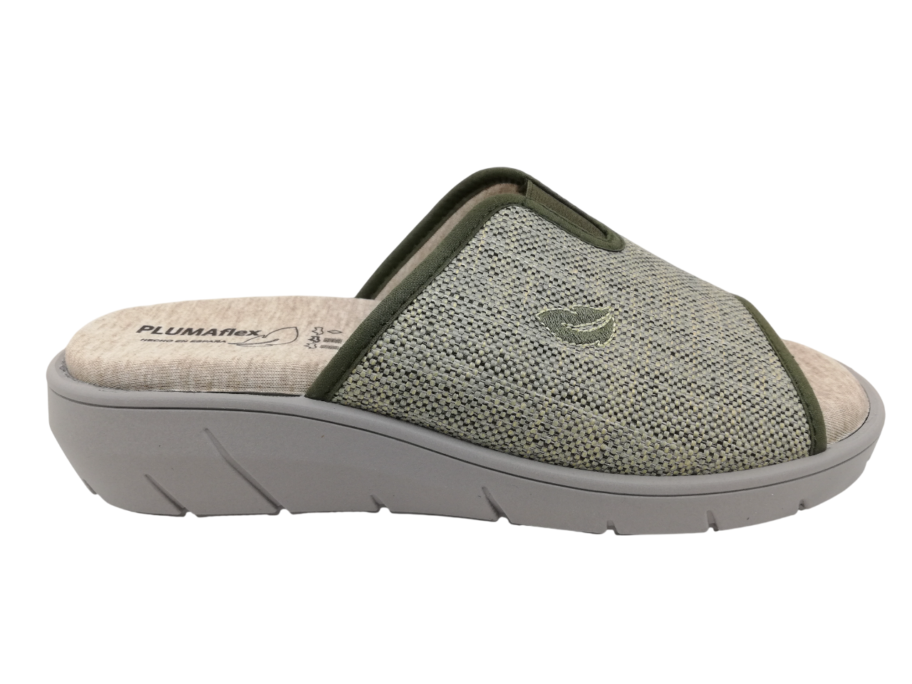Zapatilla Casa Mujer PlumaFlex 14508 Kaki
