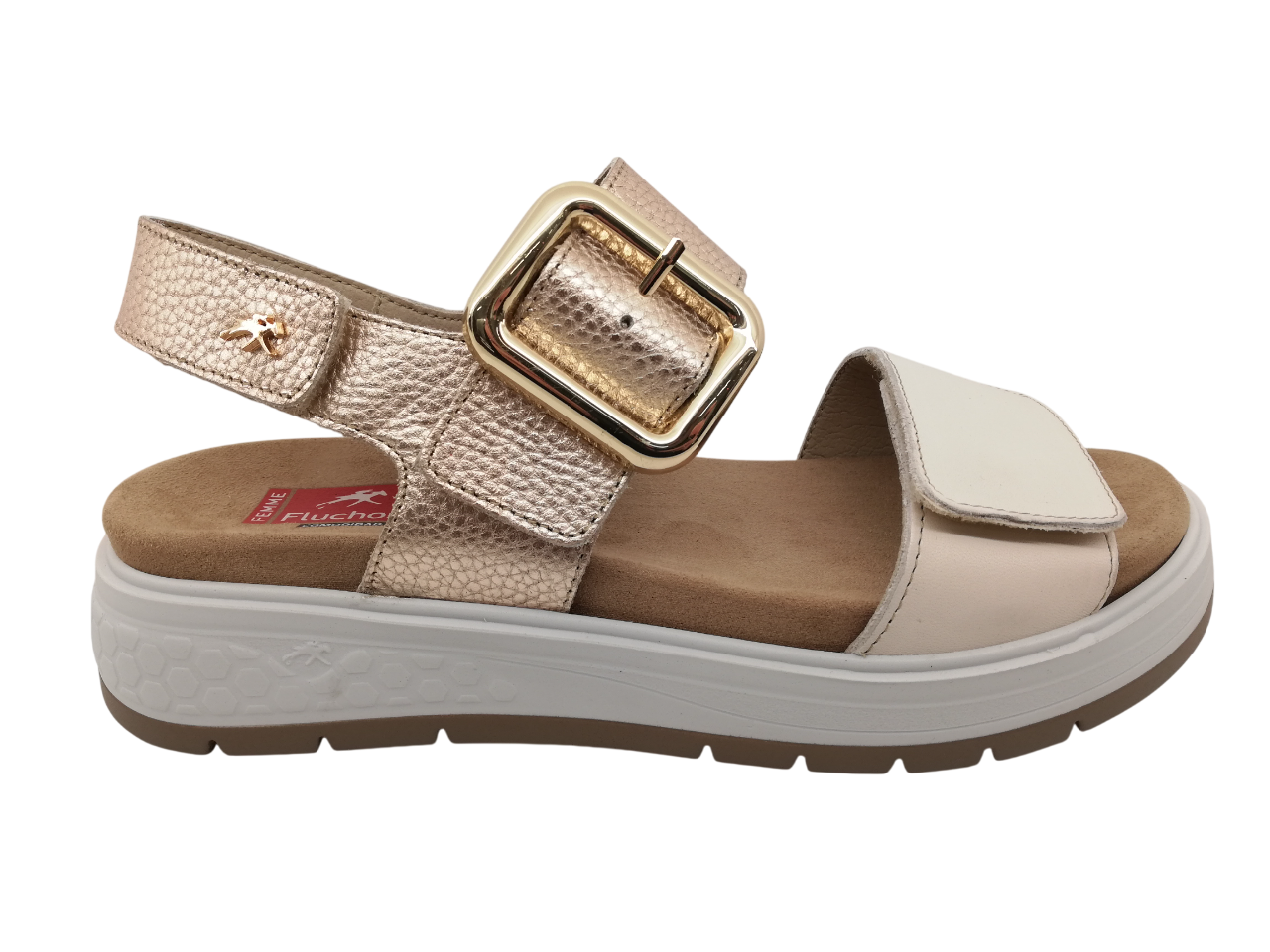 Sandalia Mujer Fluchos F2166 Platino