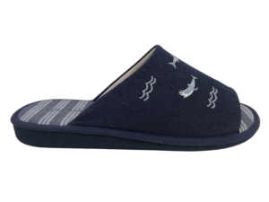 Zapatilla Casa Hombre Garzón P393.127 Azul Marino-Plata