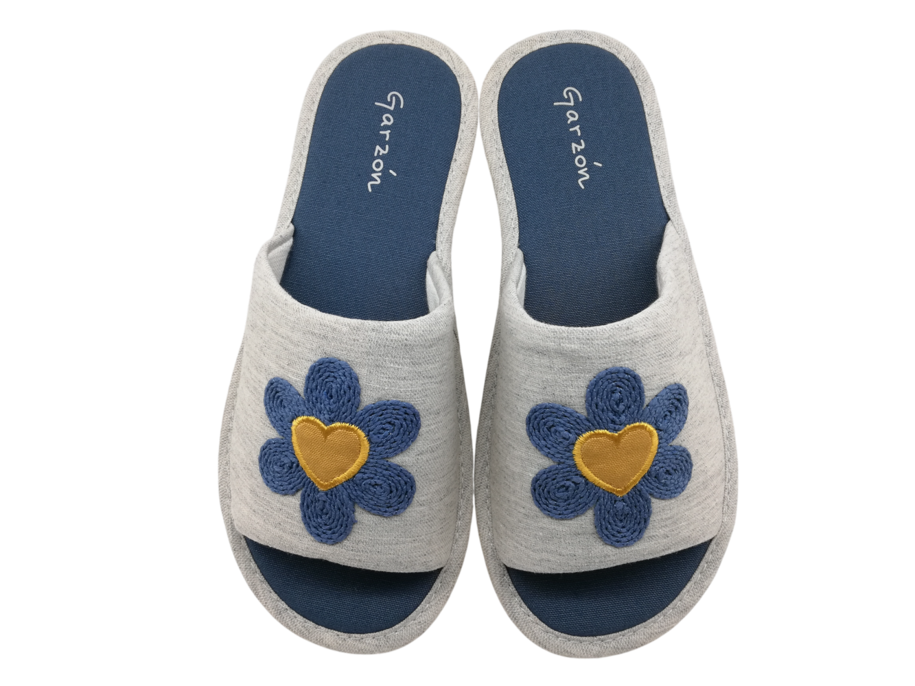 Zapatilla Casa Mujer Garzón P419.119 Gris-Azul