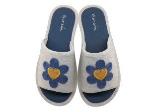 Zapatilla Casa Mujer Garzón P419.119 Gris-Azul
