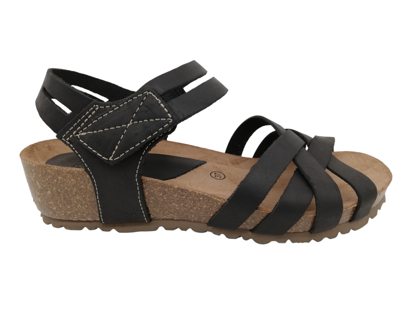 Sandalia Mujer Inter-Bios 5338 Negro-Negro
