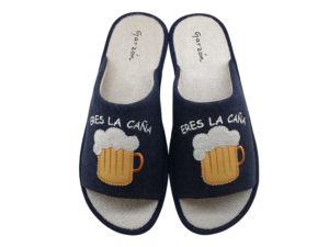 Zapatilla Casa Hombre Garzón P384.127 Azul Marino-Plata