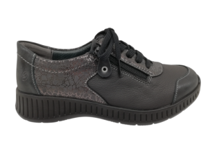 Zapato Casual Mujer Suave 3302 Negro-Gris