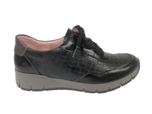 Zapato Casual Mujer Suave 3926 Negro-Gris